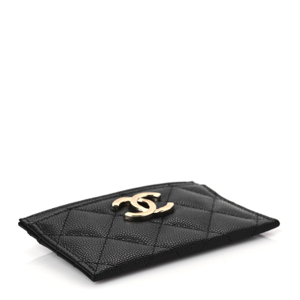 BNIB NWT Rare!! Authentic Chanel CAVIAR Grained Calfskin & Gold-Tone Metal Black - Picture 4 of 11